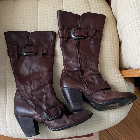 Brown Leather Born Women’s Boots 8.5 - Picture 1 of 8